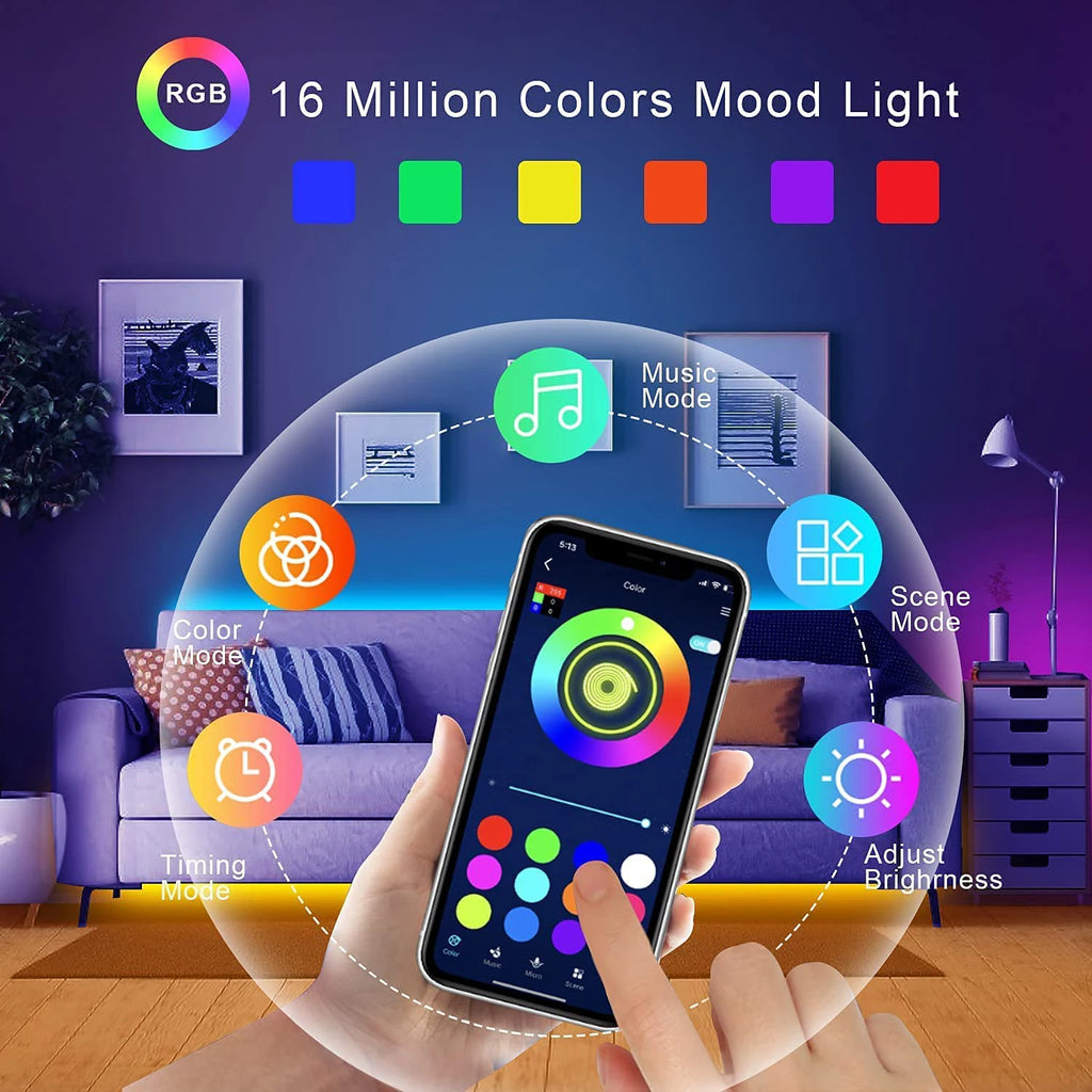 AuraGlow™ RGB LED Strip Lights
