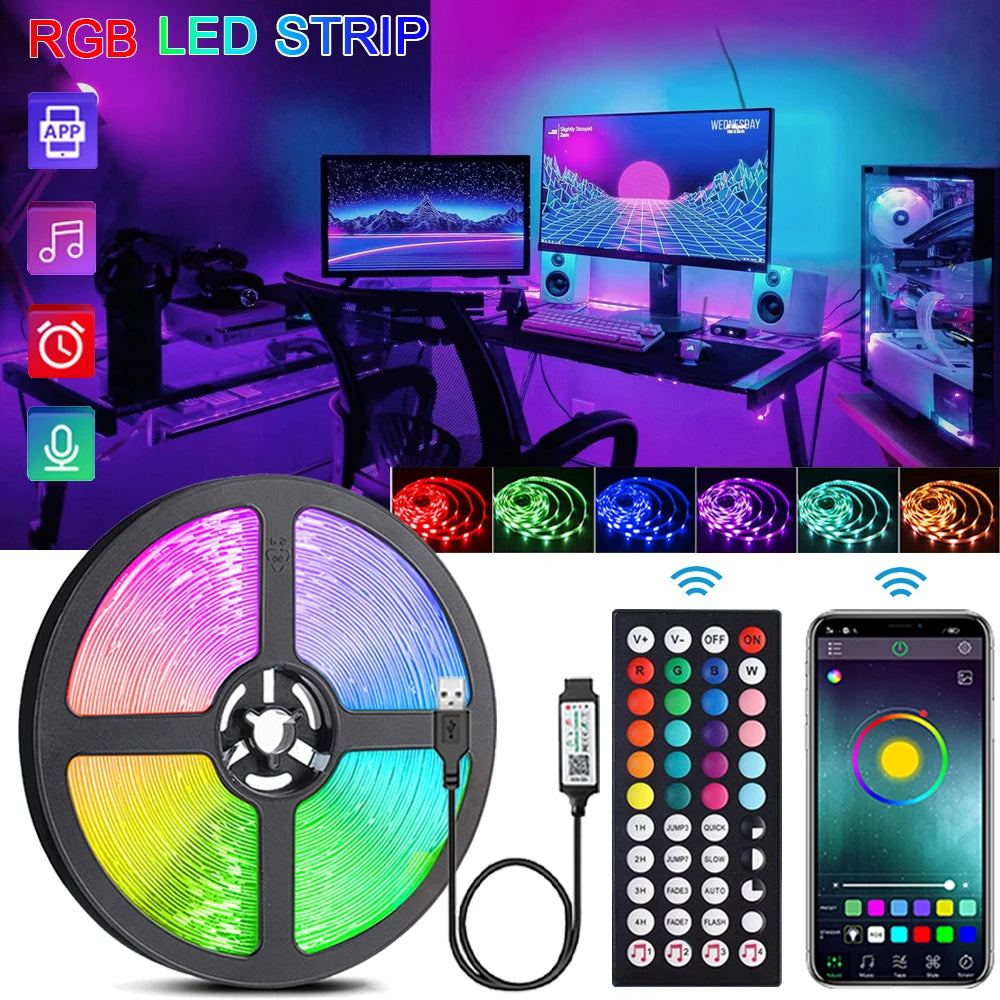AuraGlow™ RGB LED Strip Lights